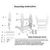 Fish Shape 16 Fishing Rod Holder Storage Rack Compact Fishing Pole Stand Organizer