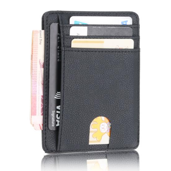 Mini Portafoglio Antimagnetico Resistente all'Usura Multi Scomparti Ampia Capacità Custodia Protettiva Minimalista Anti Rfid Portafoglio per Carte d'Identità e Credito Regalo Aziendale