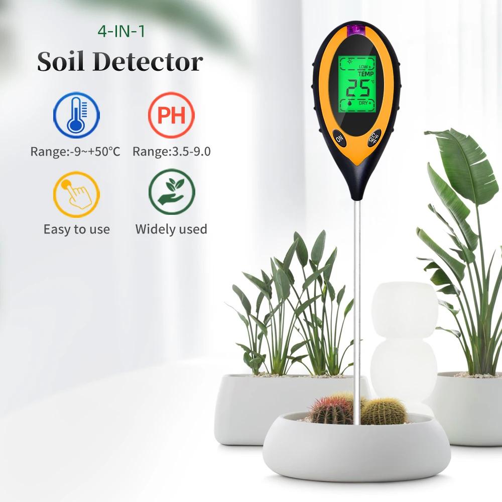 2/3/3/5/6 in 1 Digital Soil Tester Multifunctional Soil Fertility pH Temperature Sunlight Moisture Light Meter Soli Analyzer