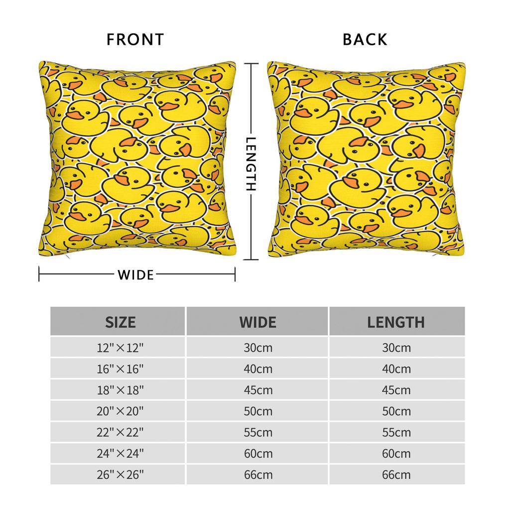 Yellow Rubber Duck Pillow Case Design Pillow Cover For Sofa Bedroom Home Decor Cute Funny Pillowcases