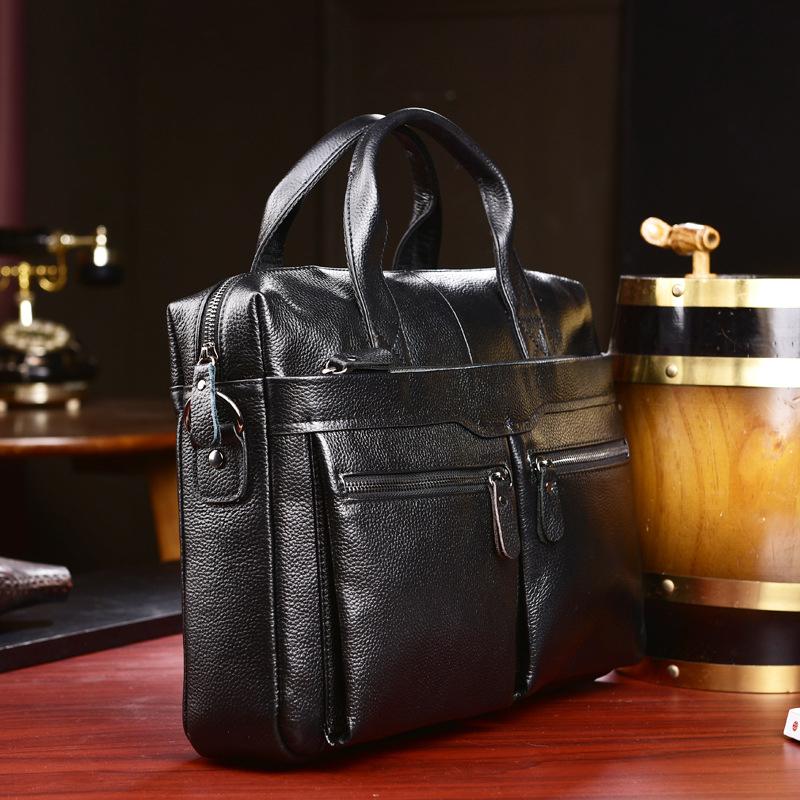 Brand Fashion Designer Leather Messenger Briefcase Men's Business Bags IPad Computer Bags 2026 Hot Fashion Male HandBag Tote Bag