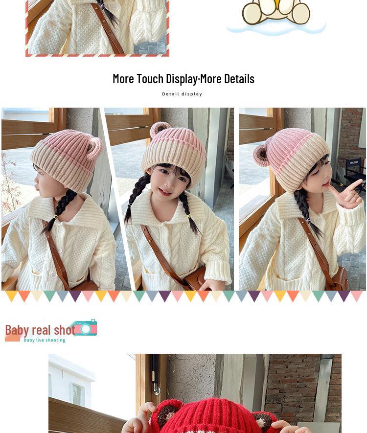 Children's Knit Wool Hat - Warm, Thick Winter Hat for Boys and Girls with Ear Protection
