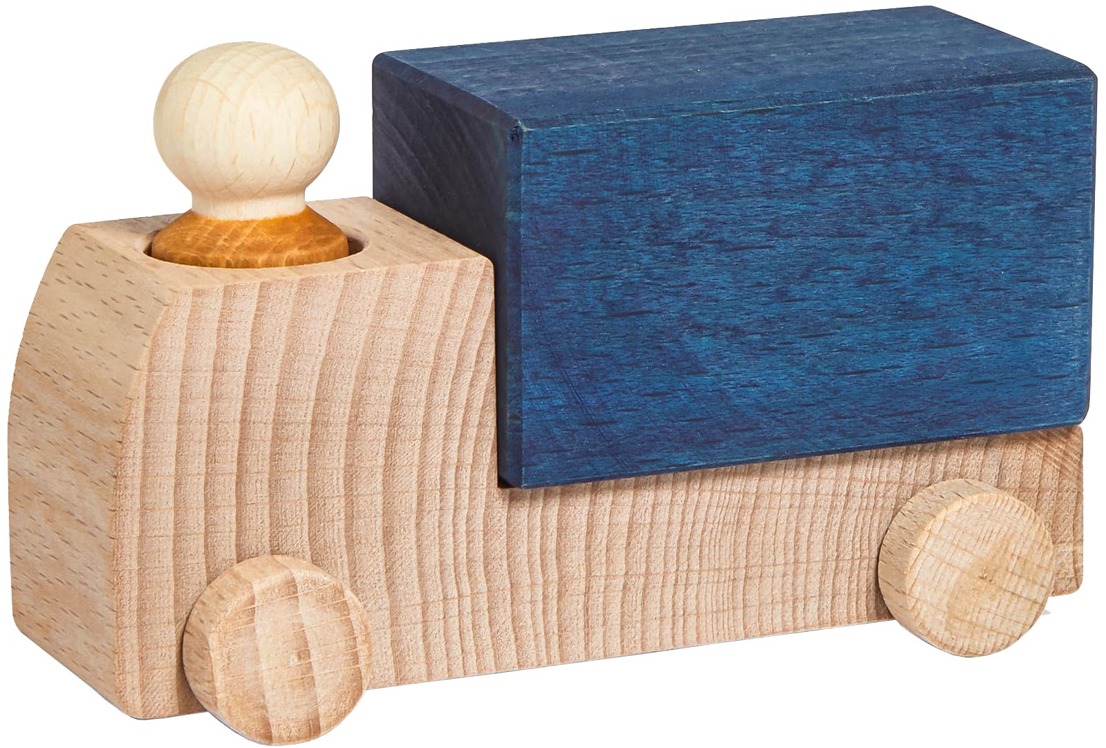 

lubulona Мини Машина Грузовик с Куклой Индиго Синий Развивающая Игрушка Деревянная Игрушка для Мальчиков и Девочек LL122102