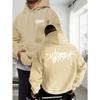 Sudadera con capucha de letras de graffiti para hombre y mujer, para exteriores, callejera, hip-hop, vacaciones, fitness, holgada, deportiva, para pareja, otoño, invierno, manga larga