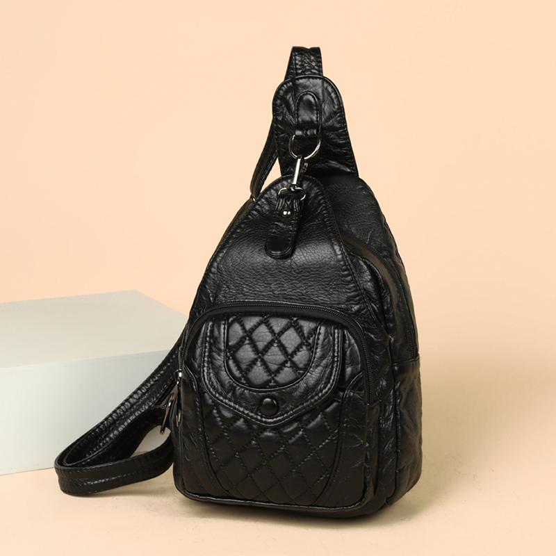 Soft Leather Shoulder Bag Women's Chest Bag Soft Leather Crossbody Bag Travel Satchel