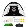 Temu Popular Outdoor Golf Practice Net Set for Swing and Chipping