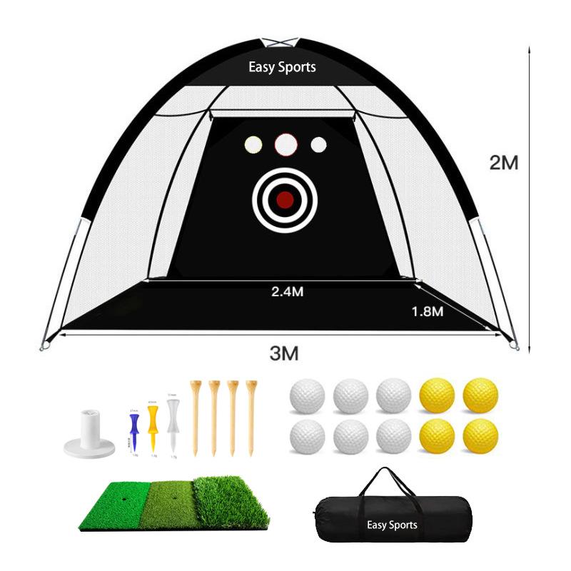 Temu Popular Outdoor Golf Practice Net Set for Swing and Chipping