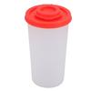 Plastic Seasoning Shaker Bottle Small Clear Jar with Holes Red Lid Salt Pepper Airtight Dispenser for Camping Picnic Outdoors Kitchen Travel L