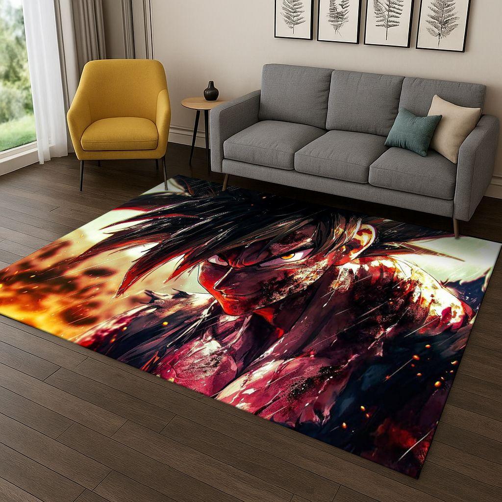 Classic Anime D-Dragon B-Ball Cartoon Carpet Rug for Bedroom Living Room Sofa Doormat Home Decor,kid Game Area Rug Non-slip Gift