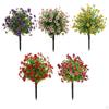 Artificial Flower Garden Stake Plant 24" Faux Greenery Shrubs for Outside Wedding