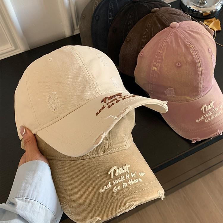 Cotton Baseball Cap With Embroidered Letters For Casual Outdoor And Sports Use