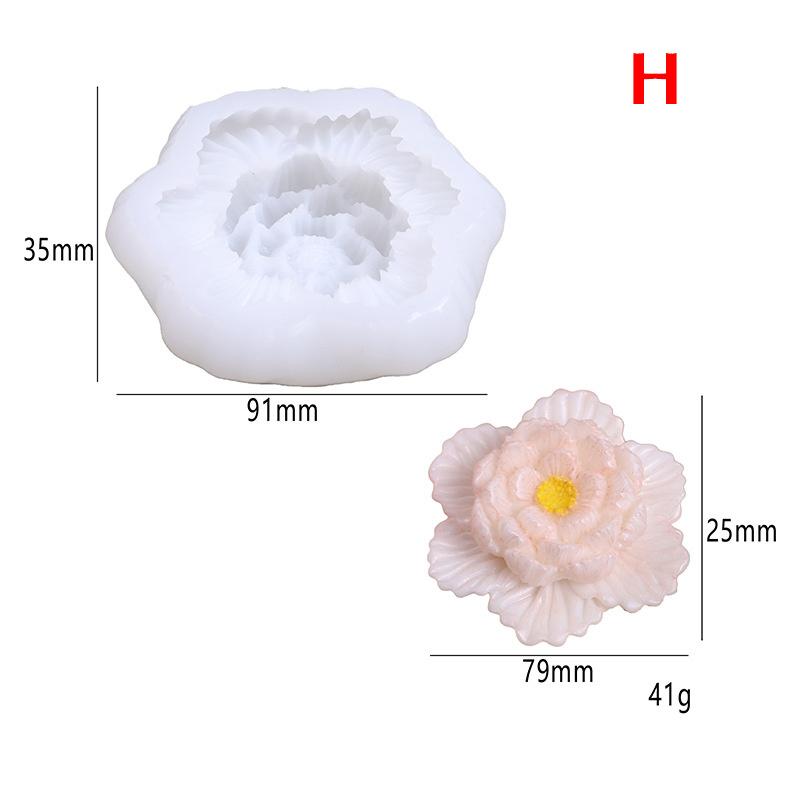 3D Jasmine Rose Flower Silicone Mold for DIY Chocolate Cake Decor Pudding Desserts Pastry Fondant Baking Tool Soap Making