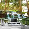 Wallpaper 3D Coconut Forest Waterfalls Wall Murals Living Room Bedroom TV Sofa Background Wall Sticker Home Decor