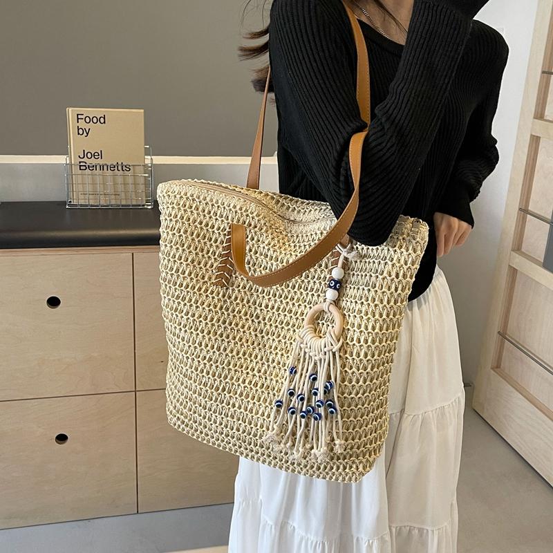 Женская тканая сумка большой емкости для подмышек — фото 3