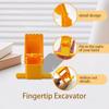 3D Printed Finger Excavator Model – Articulated Micro Mechanical Toy And Desk Tool