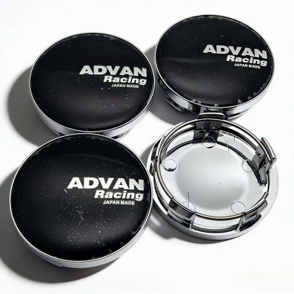 

4pcs Black Silver Advan Racing Logo Emblem Car Wheel Center Caps 58MM 54MM Wheels Hub Cap Rim Hubcaps Dust Cover Car Accessories Advan Badge&4pcs T58 Wheel Caps