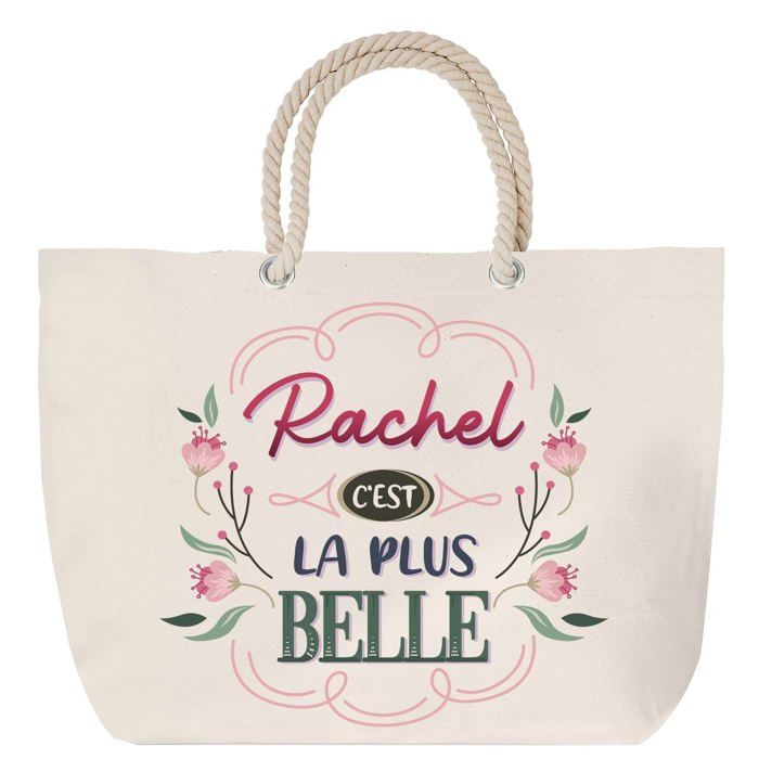 Sac de plage - PLANETEE - Rachel «La plus belle» - Anse corde - Grand format - Coton multicolore