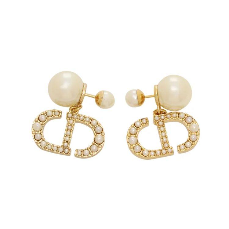 Dior Klassisches Buchstabenlogo Exquisite Ohrringe Damenohrringe Gold E1654TRIR-S301