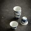 1 Stück Jingdezhen Keramik Teetasse Chinesische Handgefertigte Blau-Weiß Porzellan Teeschale Meistertasse Meditationsbecher Haushalts-Teegeschirr