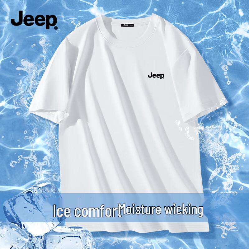 JEEP Men s Ice Silk Round Neck Short Sleeve T-Shirt 2XL 2590₽