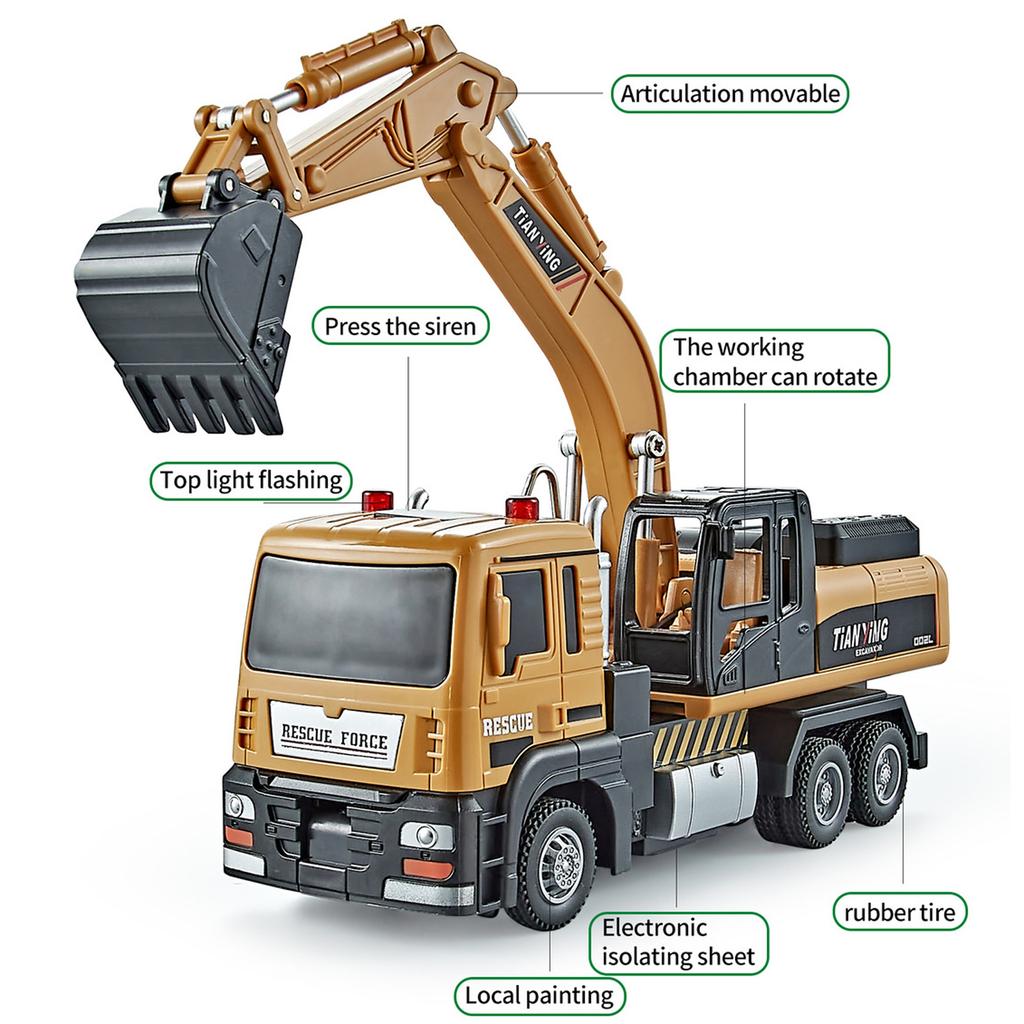 Simulation Fire Truck Ladder Truck Sprinkler Truck Sanitation Truck Alloy Engineering Vehicle Children's Car Model Toy