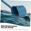 HOLIDYOYO Long-Handled Water Scoop, Household Water Spoon, Shower Ladle, Thick Bath Spoon, Plastic Water Scoop, Multi-Purpose Water Scoop (PP Blue)