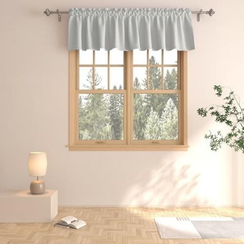 3-Layer Woven Sheer Curtain Panel Kitchen Bathroom Cafe - Light Filtering Striped Design Multiple Colors Sizes