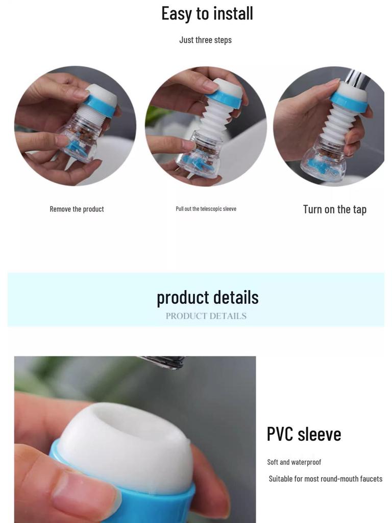 Newcomer Discount: Splash-Proof Faucet Extension and Water Purifier Filter for Kitchen