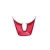 For Kia K3 Forte 2019-2024 Bright Red Car Inner Steering Wheel U Type Cover Trim
