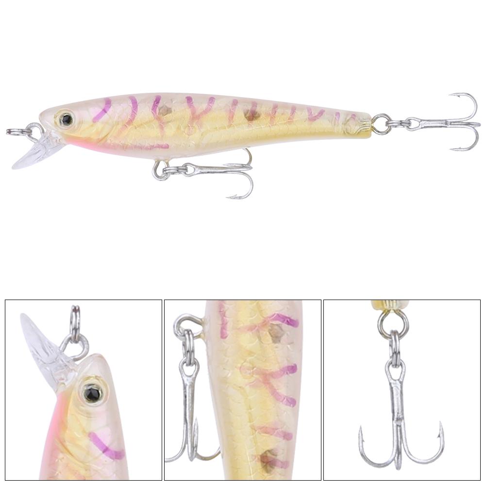 7 KS 6,5 cm 3,8 g Minnow Kroužkové Korálky Životná Umělá Návnada Rybářská Lákadla Swimbait Sada Příslušenství