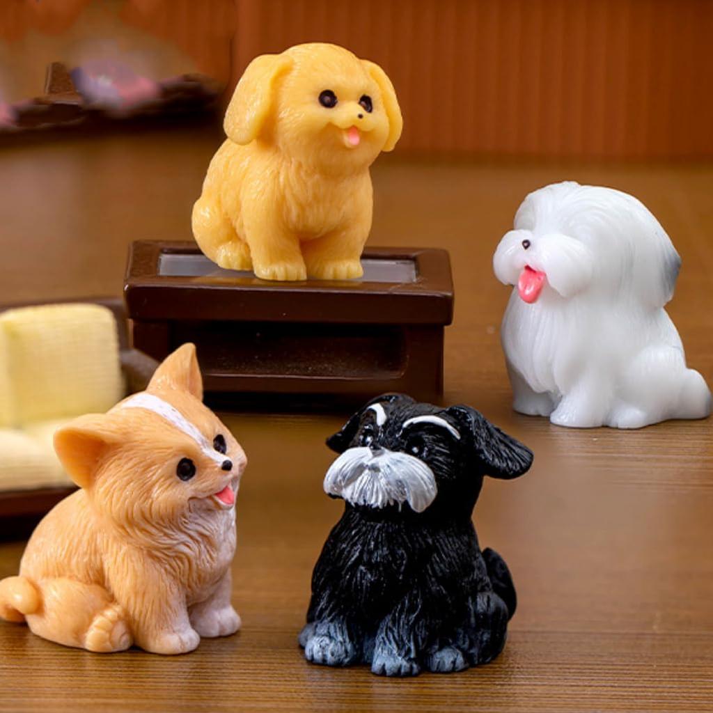 Voyyphixa Miniature Dog Set of Cute Small Dog DIY Tabletop Landscape Bonsai Fun Gifts for New and More Figurines, 10, Figurines, Decor, Gifts,