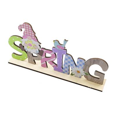 Pack of 3 Easter Day Wooden Table Sign DIY SPRING Letter American Style Multicolour Wood Slices Ornaments for Home Table Use