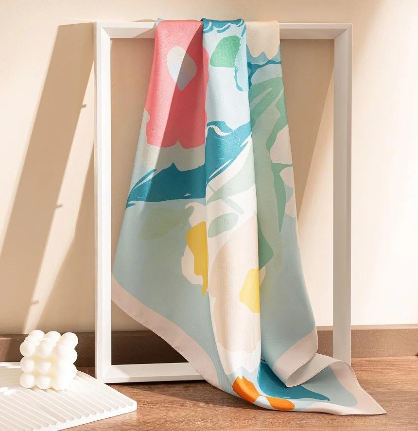 100% Mulberry Silk Scarf  Four Seasons Versatile Premium Printed Shawl