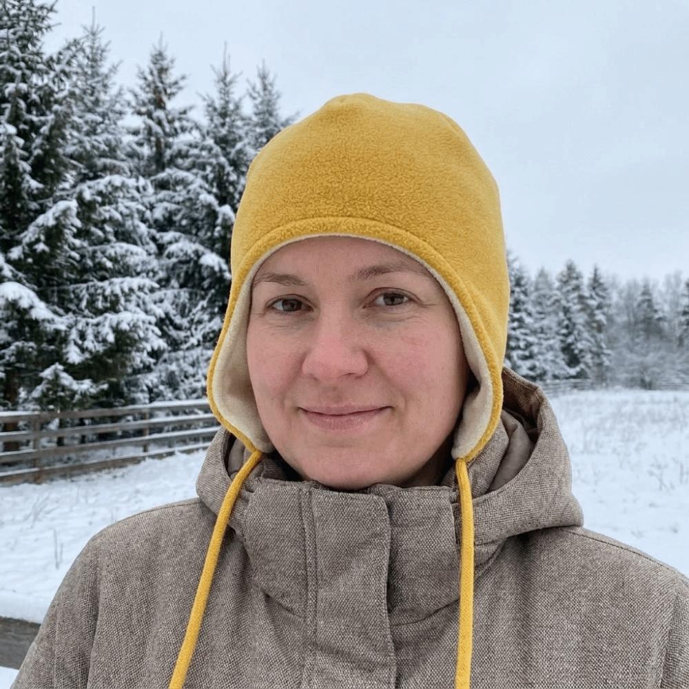 Windproof Ear Flap Hat Drawstring Fleece Hat Soft Ear Protection Cap Skiing