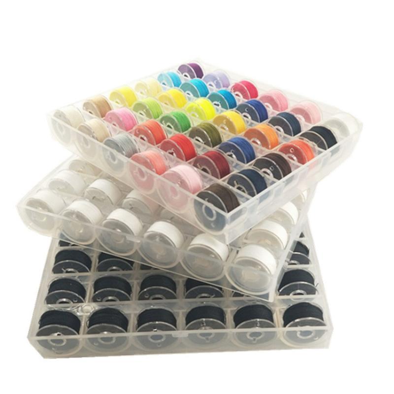 36 Compartment Plastic Bobbin Storage Box Transparent Holder for Assorted Sewing Thread Spools Home Craft Needlework Use