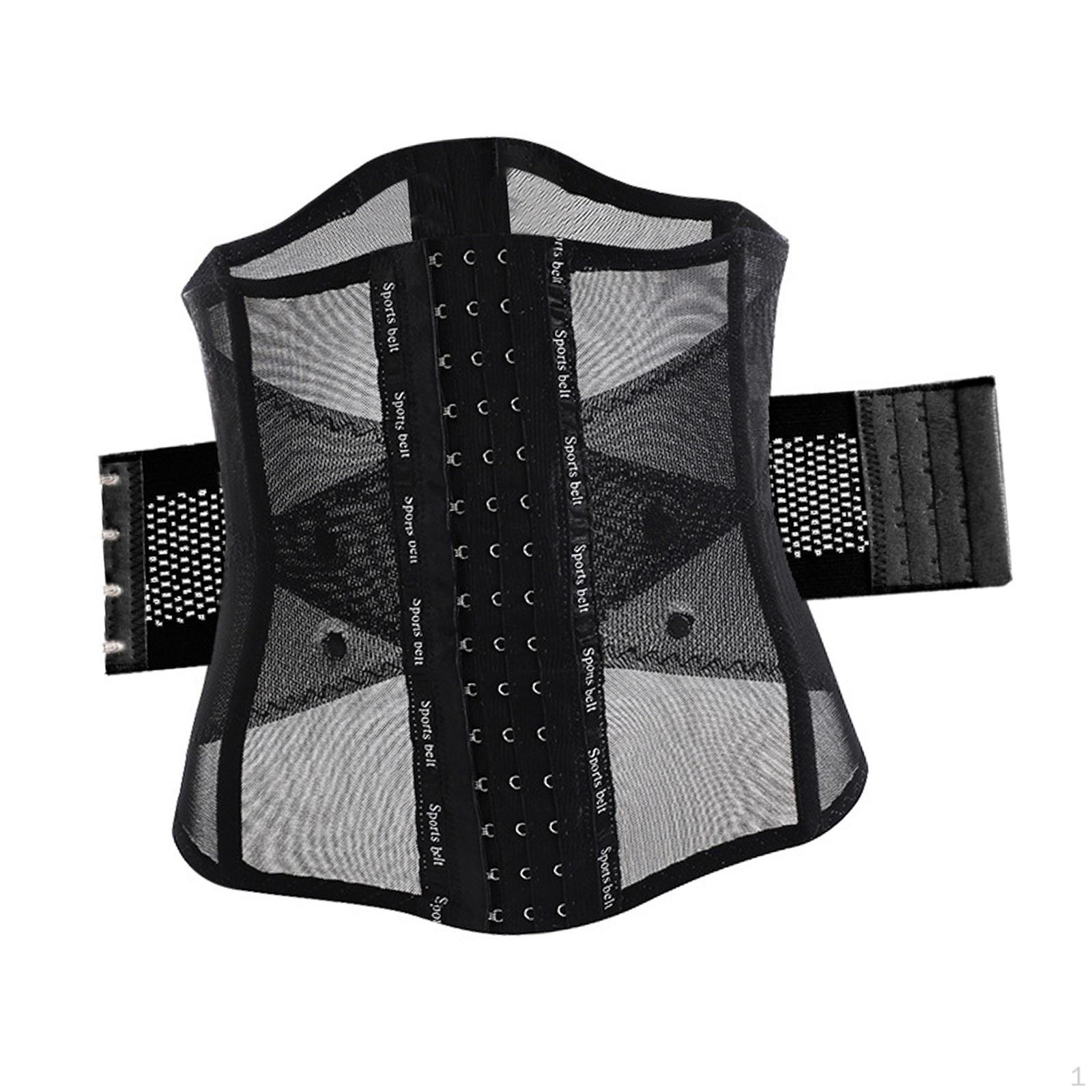 

Women Waist Ab Abdominal Wrap Cincher Corset Shapewear Trimmer for Running Workout Black L
