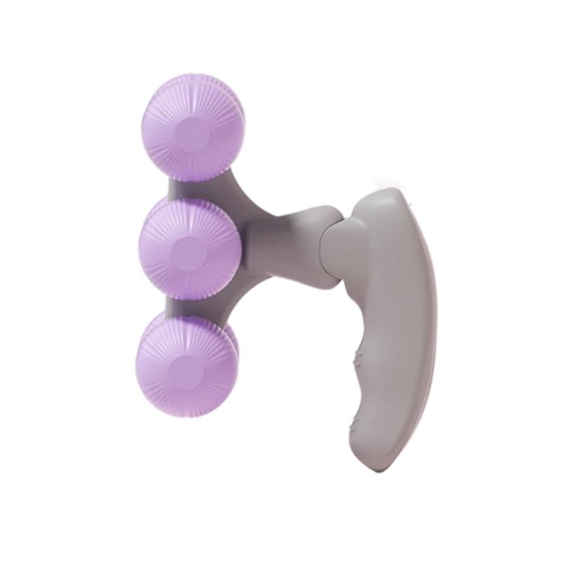 Handheld 6 Roller Massager Massage Roller with 6 Wheels for Deep Muscle Massage Yoga Fitness and Circulation Improvement фиолетовый