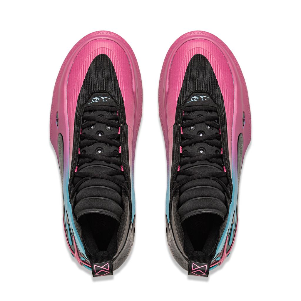 Li Ning WOW11 Basketball Shoes Men's Mid Top Black Pink ABAU049-33