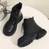 Shoes for Women 2024 High Quality Front Lace-up Women's Boots Fashion Round Toe Modern Boots Women Hot Sale Solid Ankle Boots