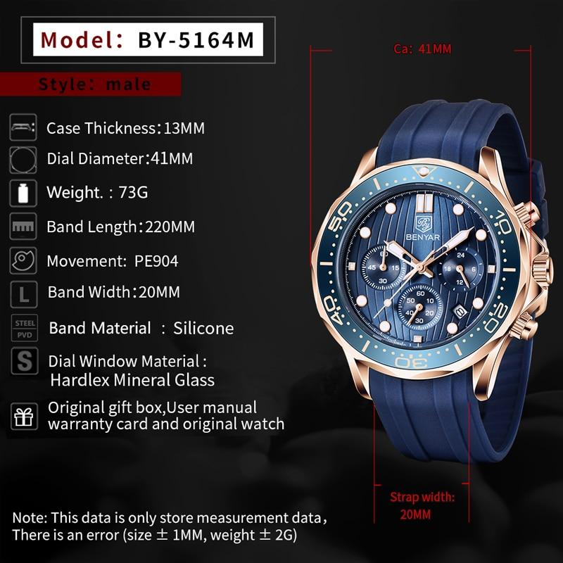 Strap Reloj Benyar Aliexpress Buy BENYAR Watches Mens Sport