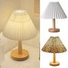 Art Atmosphere Nordic Pleated Table Lamp Home Decoration LED Desk Lamp  Card Seat