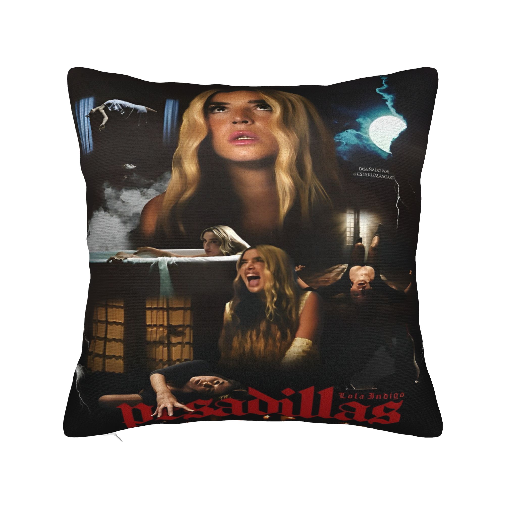 

Pillow Cover Lolas Indigos Novelty Pillow Case For Sofa Car Home Decor Pillowcases 30cmx30cm