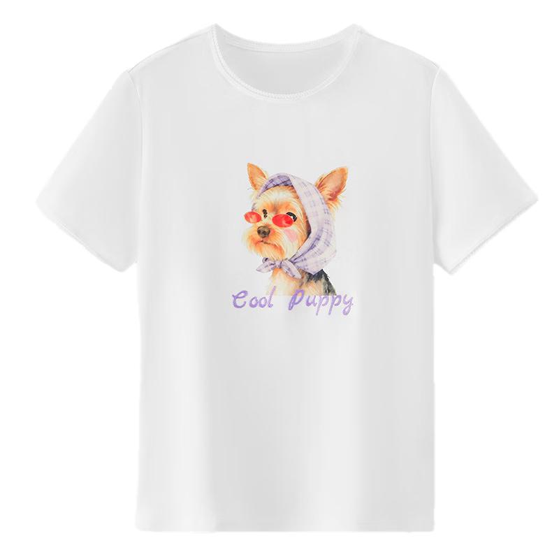 Semir Women s Printed Cooling Slim-Fit Short-Sleeve Tee M