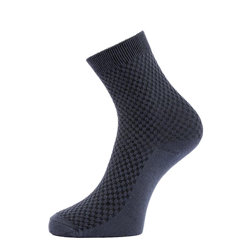 

Мужские черные носки из бамбукового волокна - средней длины и короткие, деловой кэжуал для весны и осени One Size