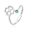 WOSTU 925 Silver Pet Cat Stackable Opening Ring For Women Snake Dog Adjustable Rings Fine Jewelry Party Birthday Gift