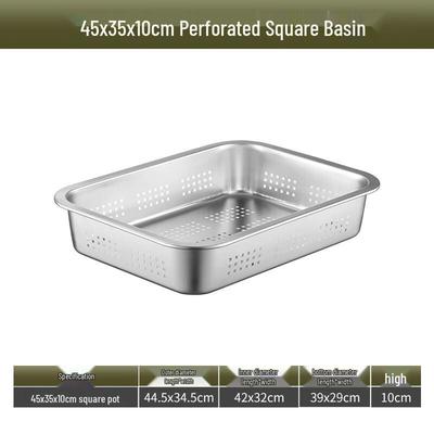 Commercial Stainless Steel Perforated Drainage Basin