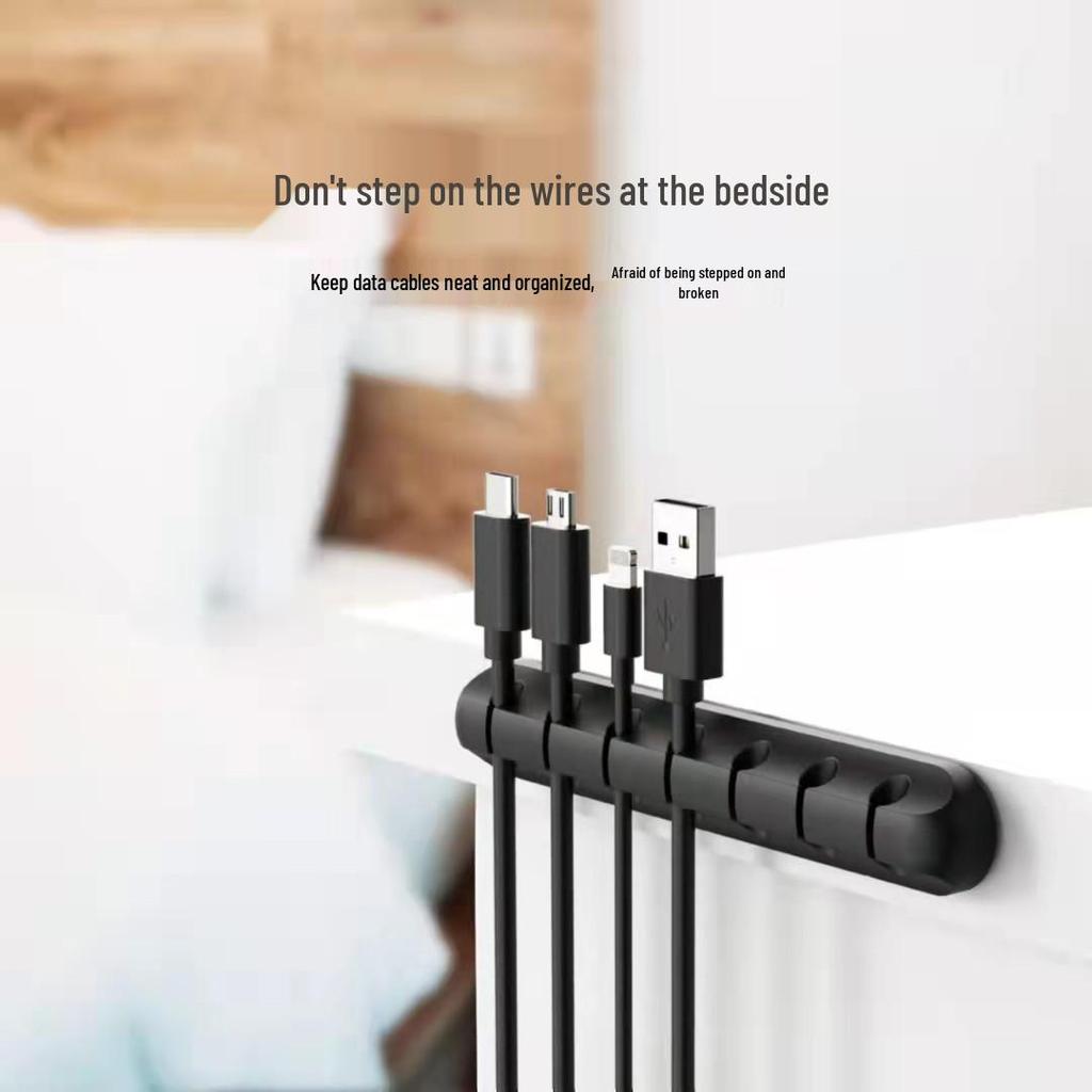 Selbstklebender Silikon-Kabel-Organizer und -Halter für Bürotische