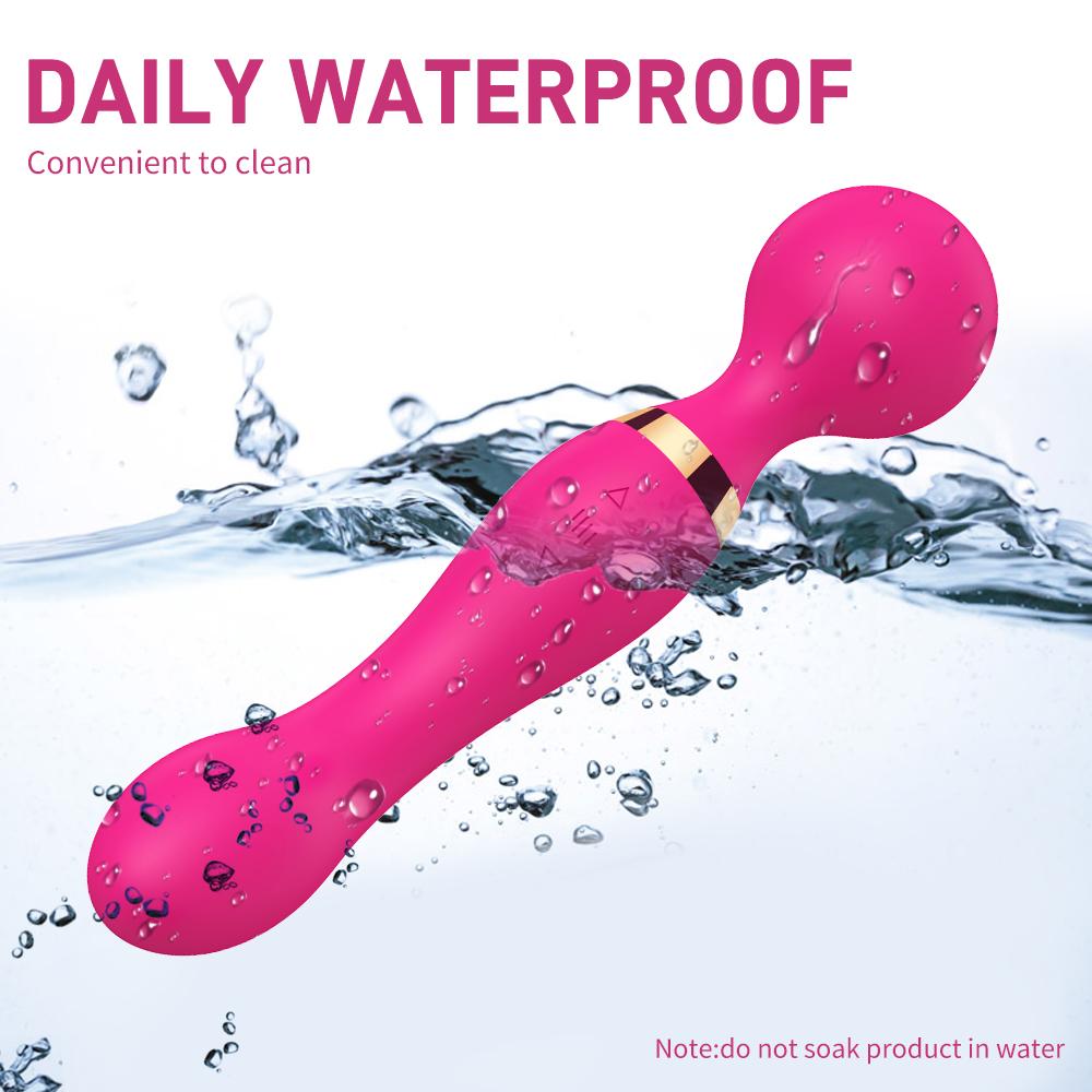 Rechargeable Magic Wand Vibrator Safe Silicone G-Spot Stimulating Clitoral Massager Female Masturbation Dildo Erotic Sex Toy 18+