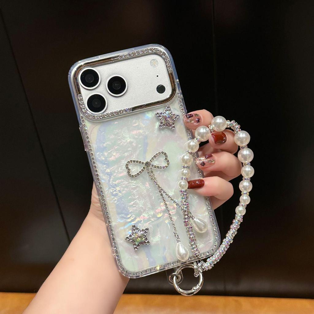 Star Drill Shell Pendant for Apple 17 Pro Max and 16/12/11 Cases - Cute and Simple Design