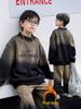 Trendiges Retro Kinder Fleece Sweatshirt & Hosen Set - Warmes Herbst/Winter Zweiteiler für Jungen